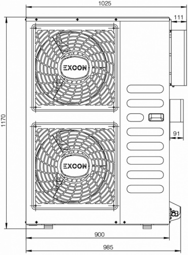 Канальный кондиционер взрывозащищенный EXCON CR-01-1423 Канальный кондиционер взрывозащищенный EXCON CR-01-1423