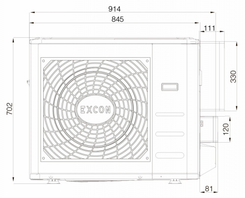 Кассетный кондиционер взрывозащищенный EXCON CR-01-0714