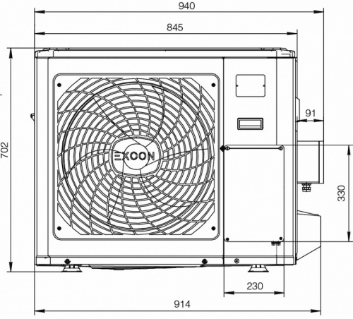 Канальный кондиционер взрывозащищенный EXCON CR-01-1023 Канальный кондиционер взрывозащищенный EXCON CR-01-1023