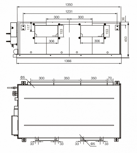 Канальный кондиционер взрывозащищенный EXCON CR-01-2823