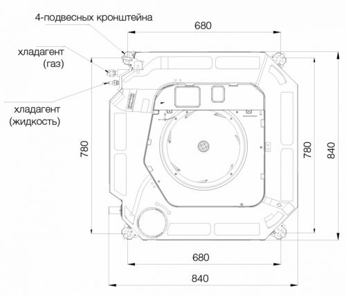 Кассетный кондиционер взрывозащищенный EXCON CR-01-0714 фото 2